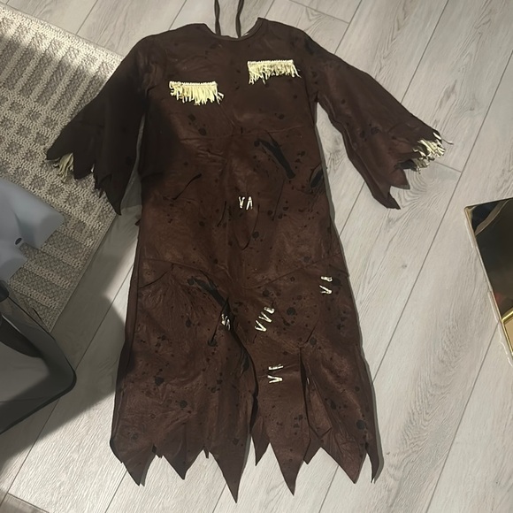 Scarecrow Kids Brown Costume with Fringe - Picture 1 of 3